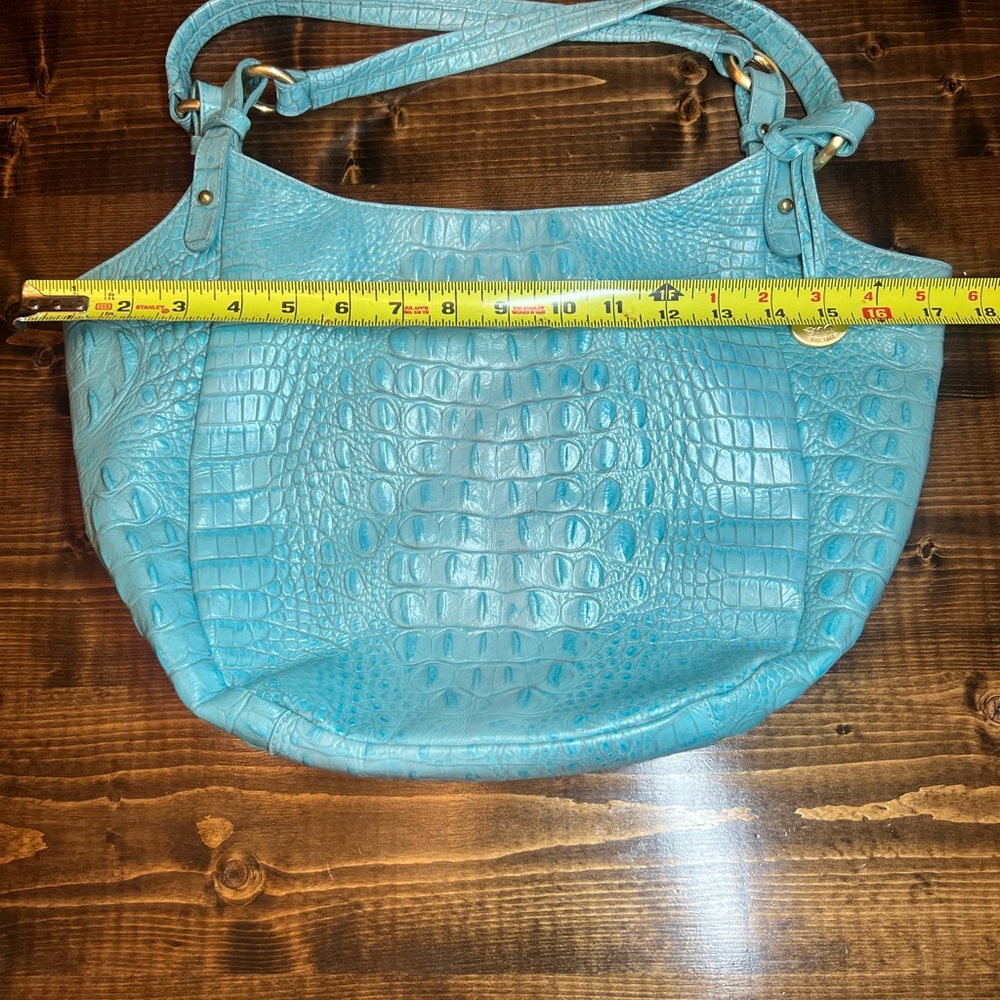 Brahmin Elegant Blue Crocodile-Embossed Women's Bag